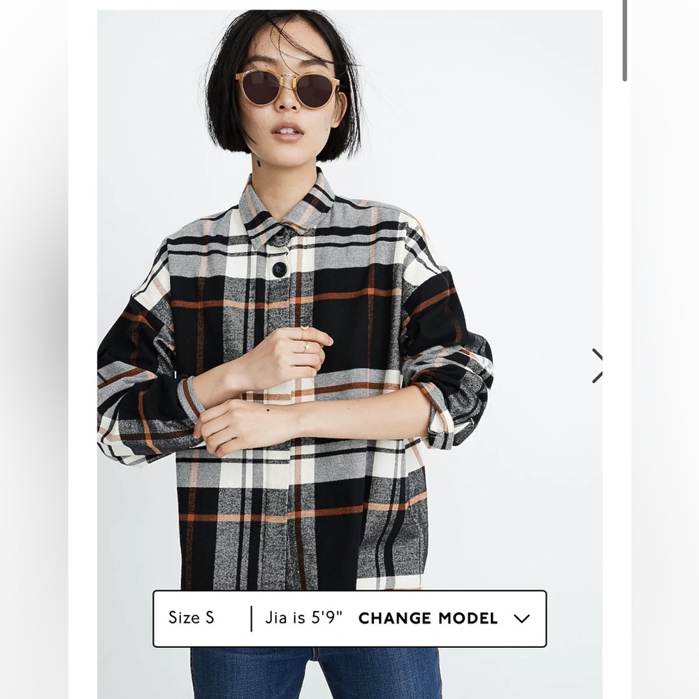 Madewell, Flannel Bromley shirt, size XXS